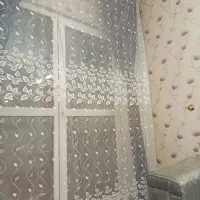 پرده توری پارچه ترک همراه با استر