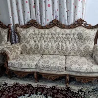 مبل سلطنتی ۹ نفره  شیک  با کاور پارچه ای تمیز|مبلمان خانگی و میز عسلی|خرم‌آباد (تنکابن), |دیوار