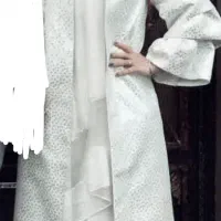 مانتو سفید نقره ای