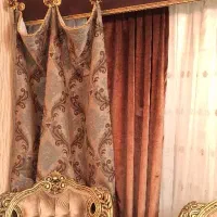 پرده ترک  با آستر و دکوری