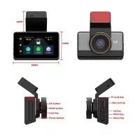 دوربین ثبت وقایع خودرو P83 دو لنز ۴G با GPS