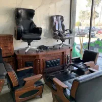 میز مدیریت کد18مدرن/کلاسیک0صندلی کارمندی چرم/توری