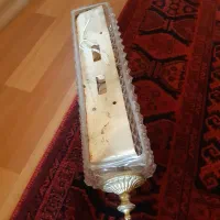 چراغ سرویس بهداشتی یا حمام  قدیمی برنجی عتیقه|لوستر و چراغ آویز|تبریز, |دیوار