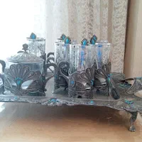 فروش فوری سرویس چای خوری پیونر نگین دار کاملاً نو|ظروف سرو و پذیرایی|قم, عمار یاسر|دیوار