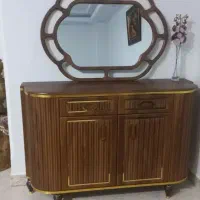 کنسول چوبی  همراه آیینه مدل آریانا