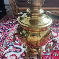 سماور زغالی برنجی ۶ لیتری نو