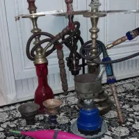 قلیان،قلیون تنه برنجی توپر ۲عدد + تنه برنزی 1عدد|کلکسیون اشیاء عتیقه|تهران, تهرانپارس غربی|دیوار