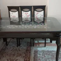 میز ناهار خوری ۶ نفره در حد نو،۲طبقه. شیشه خور|میز و صندلی غذاخوری|تهران, جنت‌آباد جنوبی|دیوار