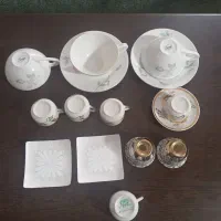 فنجان نعلبکی عتیقه تمام ظروف قدیمی سفال میبد|کلکسیون اشیاء عتیقه|هشتگرد, شهرک ارم غربی|دیوار
