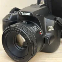 دوربین 250d کنن + لنز ۵۰