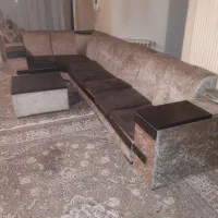 مبل راحتی 7 نفره با دو کناردستی کشو دار