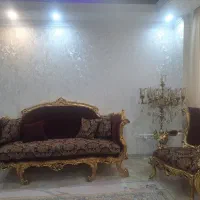 مبلمان استیل ۷نفره ورق طلا