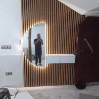 کاغذ دیواری.نرده استیل.کناف