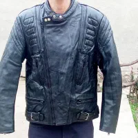 کاپشن موتور سواری حرفه ای چرم سنگین