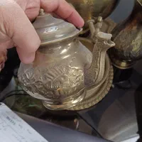 سماور زغالی برنجی قدیمی اما استفاده نشده ۴لیتری|کلکسیون اشیاء عتیقه|تهران, جوادیه|دیوار