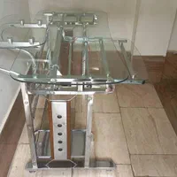 میز کامپیوتر شیشه وفلز‌‌‌‌(استیل) نو|میز تحریر و کامپیوتر|تهران, تهرانپارس غربی|دیوار