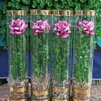 انواع شاخه گل رز مصنوعی در شیشه ویژه روز مادر