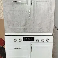 اجاق گاز ام دی اف صفحه شیشه ای واستیل بارویه چدن