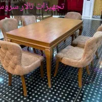 میز نهارخوری چوبی ۹۰ در ۱۶۰ با پایه تاشو