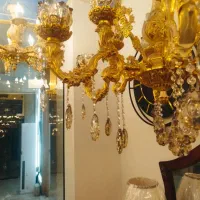 شیش شاخه لوستر طلا سفید|لوستر و چراغ آویز|تبریز, |دیوار