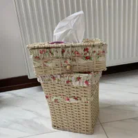 جا دستمال کاغذی حصیری