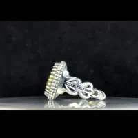 انگشتر یاقوت زرد آفریقایی