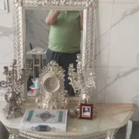 اینه و شمغدان نیکل.