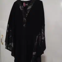 سلام مانتوخفاشی آستین حریرگل برجسته