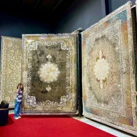 فرش  ابریشم ۱۲۰۰ شانه|فرش|شیراز, ریشمک|دیوار