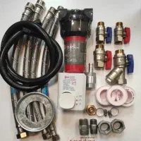 پک کامل اتصالات نصب پکیج   قطعات شیر زانو رادیاتور