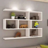 خدمات،ساخت،نصب انواع کابینتMDFوانواع سازهای چوبی|کتابخانه، شلف، قفسههای دیواری|یزد, |دیوار