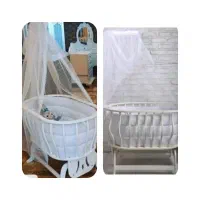 گهواره چوبی سالم سالم فقط دوبار استفاده شده