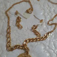 گردنبندو گوشواره استیل ورساچ نو|بدلیجات|تهران, باغ خزانه|دیوار