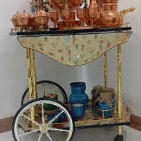 سرویس سماور و میزبار تماما مسی|صنایع دستی و سایر لوازم تزئینی|نسیمشهر, |دیوار