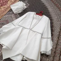 مانتو شلوارسفید مروارید