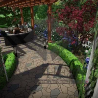 طراحی ۳ بعدی و اجرای فضای سبز|خدمات باغبانی و درختکاری|رشت, ساغری سازان|دیوار