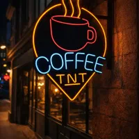 انواع تابلو نئون نوشته ، فست فود ، کافه ، آرایشی