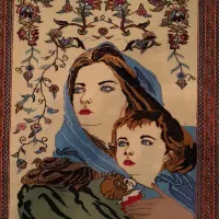 تابلو دست بافت مهر مادری