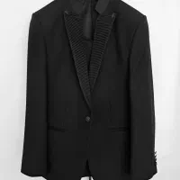 کت و شلوار مشکی جنس کرپ گاواردین