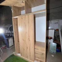 کمدلباس پازلی باکسی روکش طرح چوب روشن