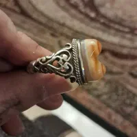 انگشتره نقره باباقوری دو کوهان