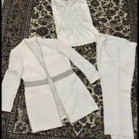 کت شلوار زنانه سفید مجلسی