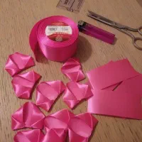 دسته گل روبانی ساتن