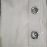 پرده پانچ حریر سفید اماده