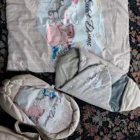 ست خواب نوزاد پنج تکه با کاور و پشه بند