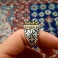 انگشتر موزانایت رکاب طاووس