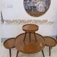 جلو مبلی و3عدد عسلی لبه دار کد 103 چوب