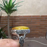 انگشتر نقره عقیق زرد