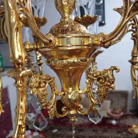 یک عدد لوستر برنزی طلایی