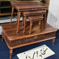 حراج جلومبلی کشودار با سه عدد عسلی در ۵ رنگ زیبا|مبلمان خانگی و میز عسلی|قم, قلعه کامکار|دیوار